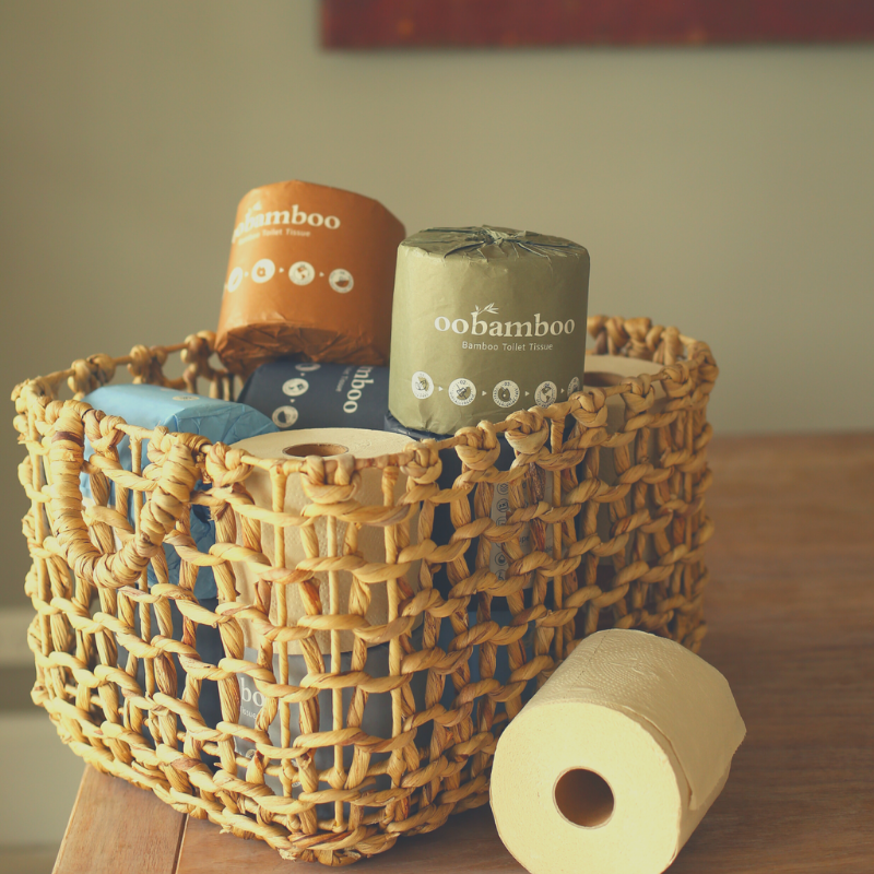 Ecofriendly bamboo toilet paper 48 Rolls Hypoallergenic Oobamboo