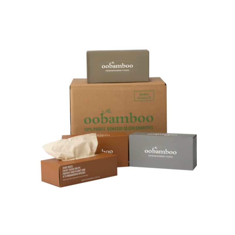 Bamboo Unbleached Tissues Bundle | 48 Boxes