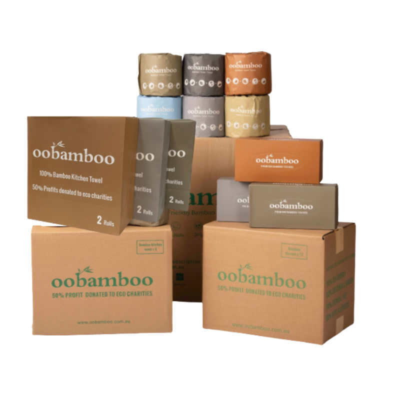 Bundle Saving | 6 x Bamboo Kitchen Rolls +12 x Tissue Boxes + 48 x Toilet Rolls